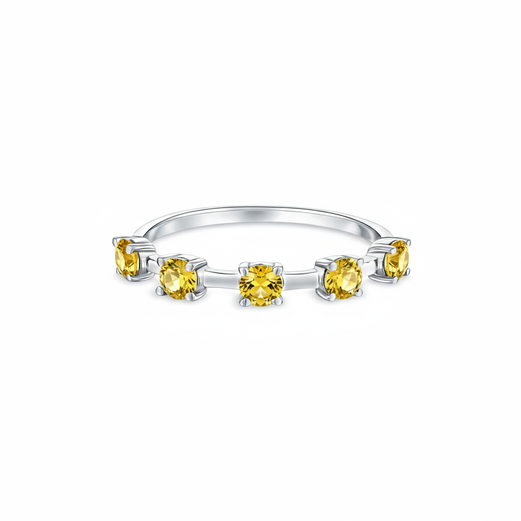 Linea Cinco Ring – Yellow Sapphire