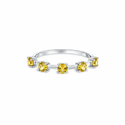 Linea Cinco Ring – Yellow Sapphire