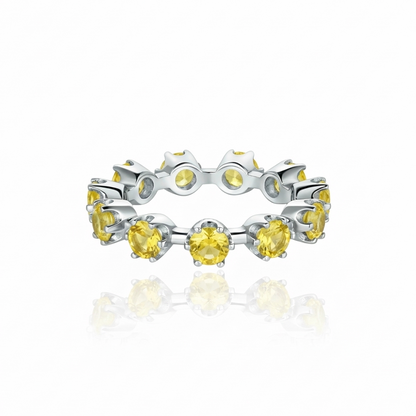 Linea Maxi Station Ring – Yellow Sapphire