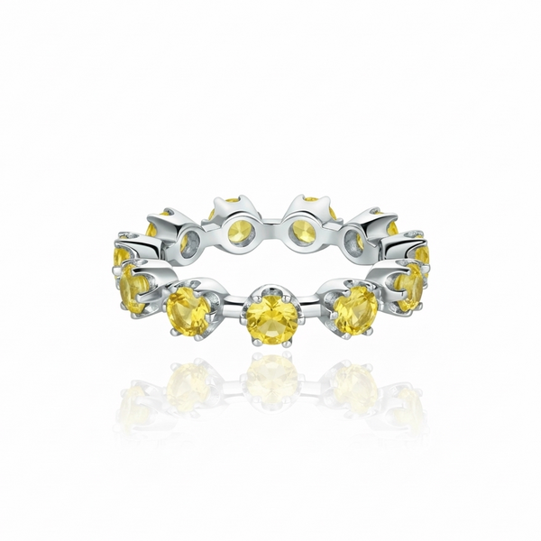 Linea Maxi Station Ring – Yellow Sapphire