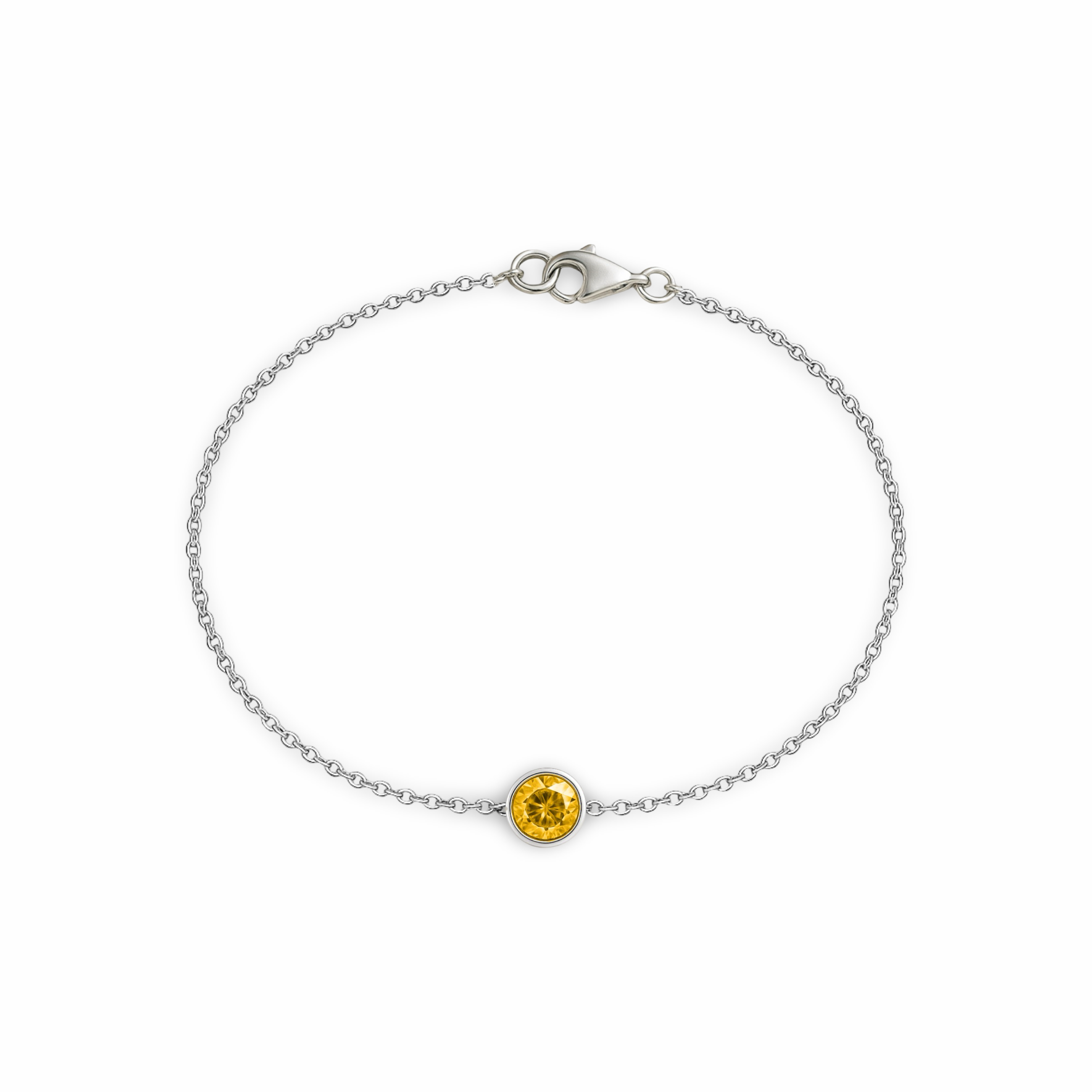 Forma Solitaire Bracelet – Yellow Sapphire