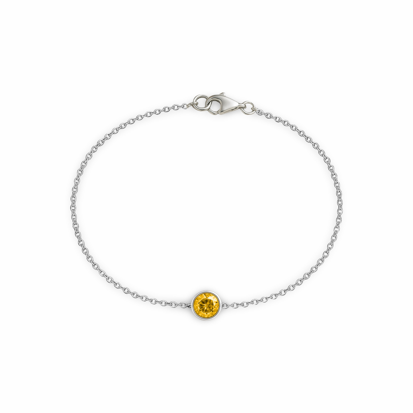 Forma Solitaire Bracelet – Yellow Sapphire