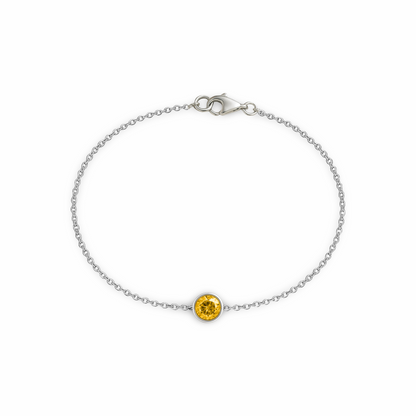 Forma Solitaire Bracelet – Yellow Sapphire