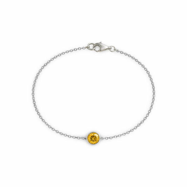 Forma Solitaire Bracelet – Yellow Sapphire