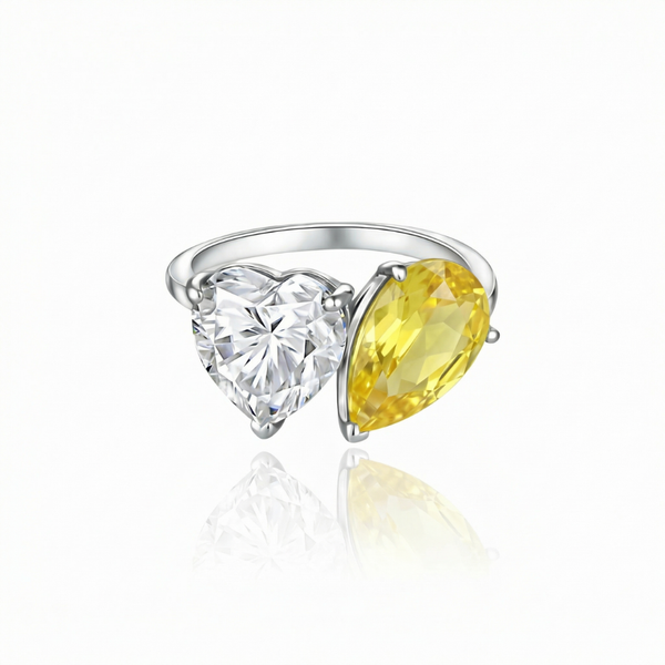 Amore Toi & Moi Ring – Yellow Sapphire