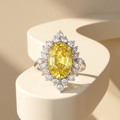 Velara Crown Ring – Yellow Sapphire