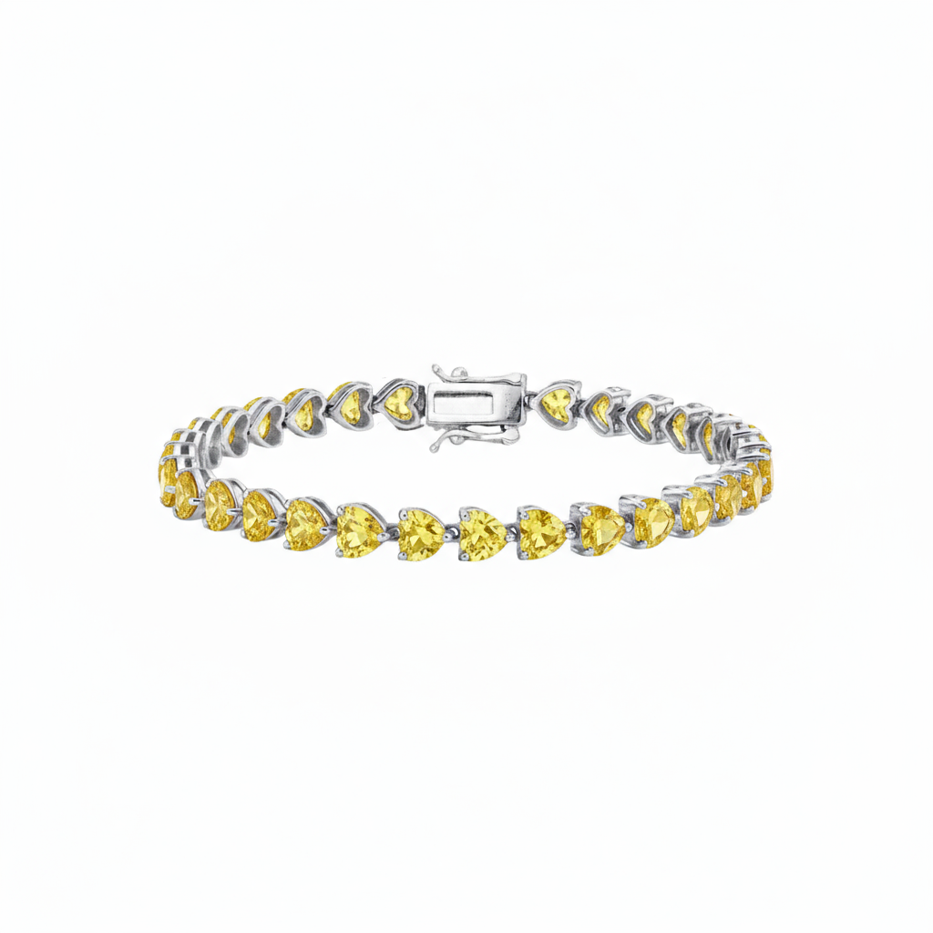 Amore Tennis Bracelet – Yellow Sapphire