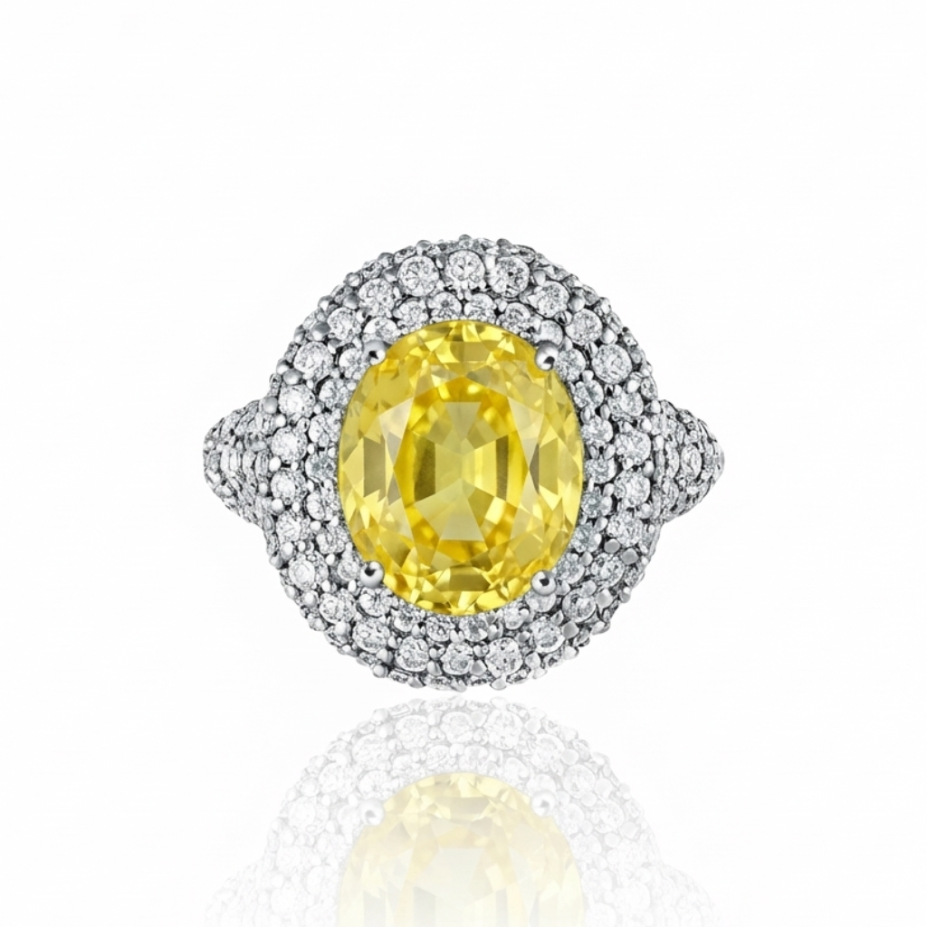 Velara Statement Ring – Yellow Sapphire