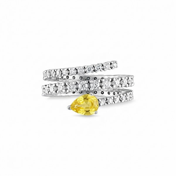 Nova Serpent Ring – Yellow Sapphire
