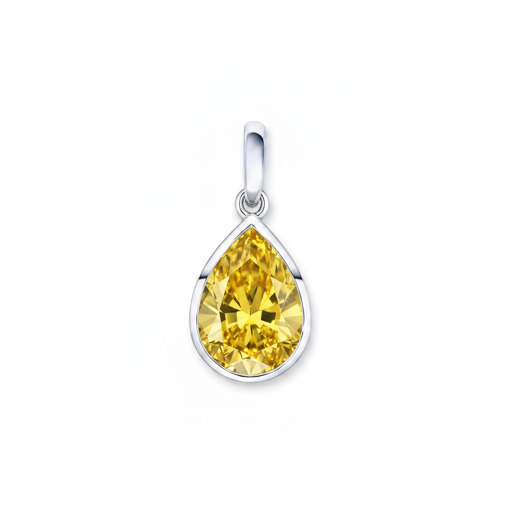 Nova Bold Solitaire Pendant – Yellow Sapphire