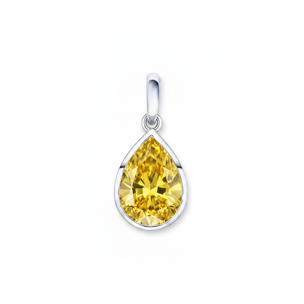 Nova Bold Solitaire Pendant – Yellow Sapphire