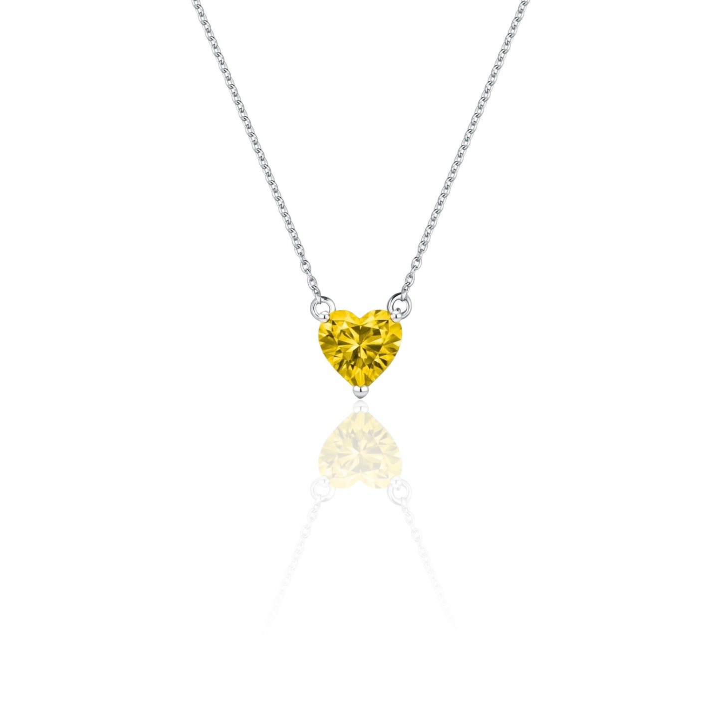 Amore Maxi Solitaire Necklace – Yellow Sapphire