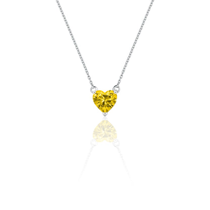 Amore Maxi Solitaire Necklace – Yellow Sapphire
