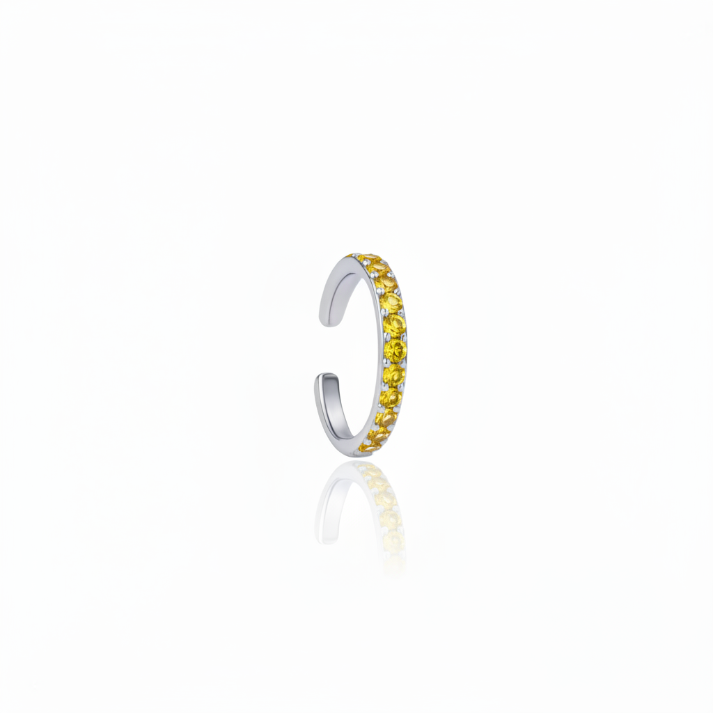 Linea Midi Ear Cuff – Yellow Sapphire