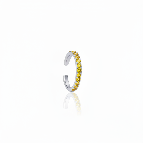Linea Midi Ear Cuff – Yellow Sapphire