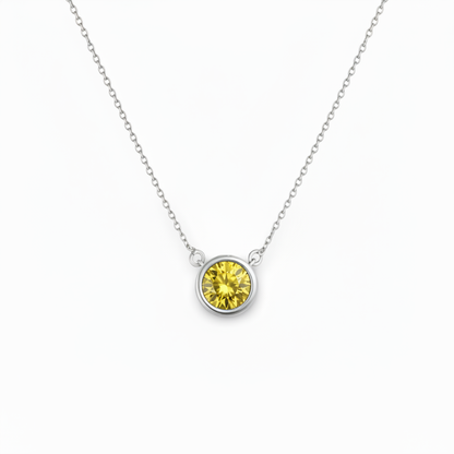 Forma Solitaire Necklace – Yellow Sapphire