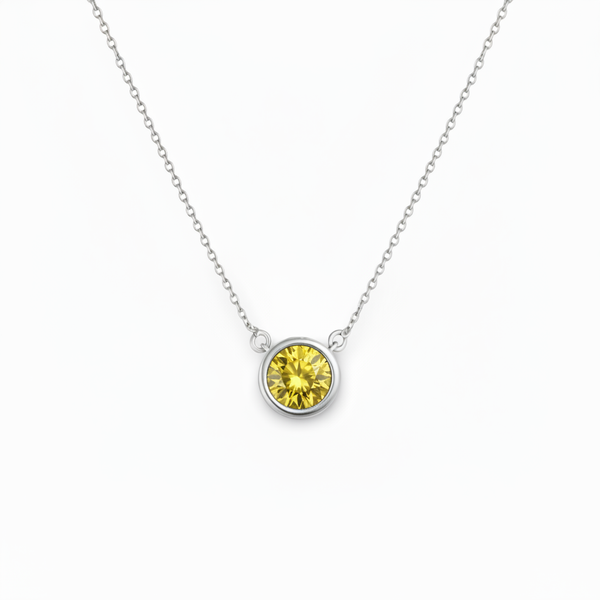 Forma Solitaire Necklace – Yellow Sapphire
