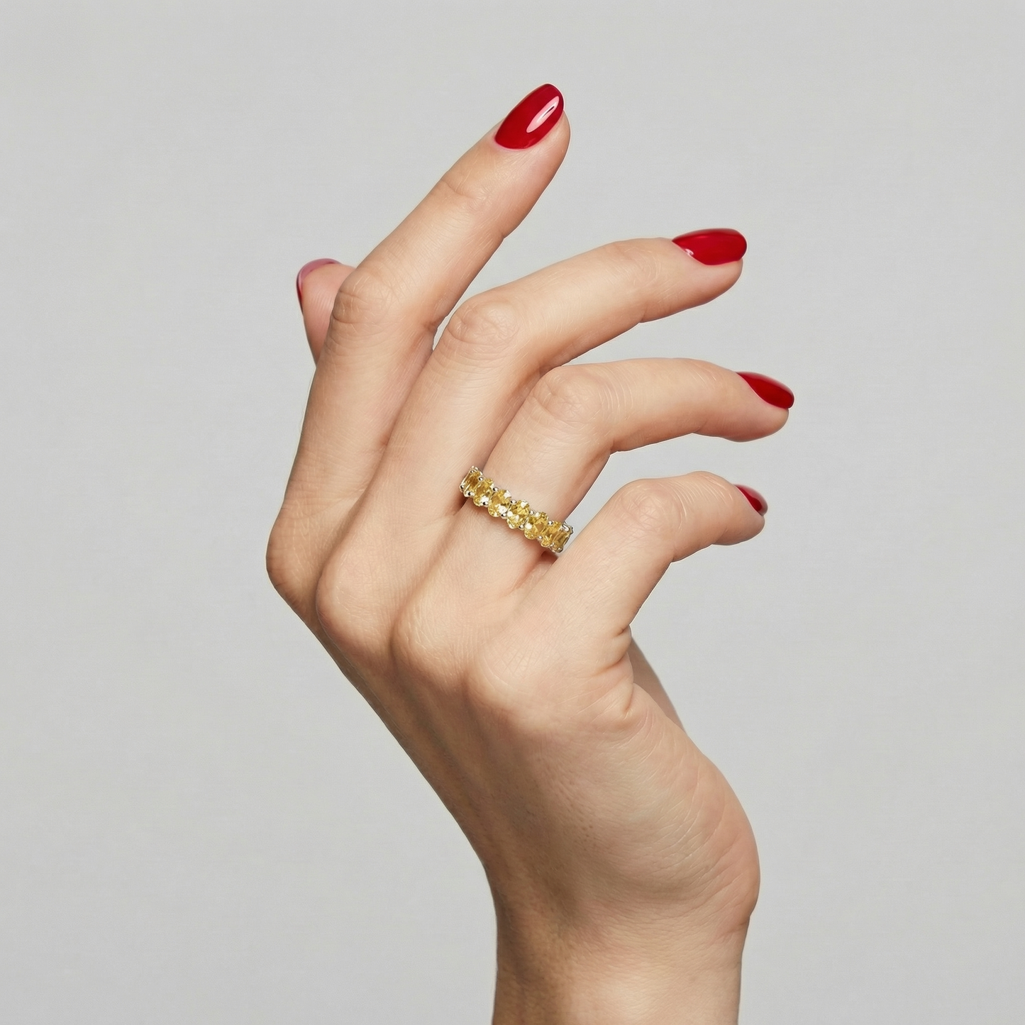 Velara Eternity Ring – Yellow Sapphire