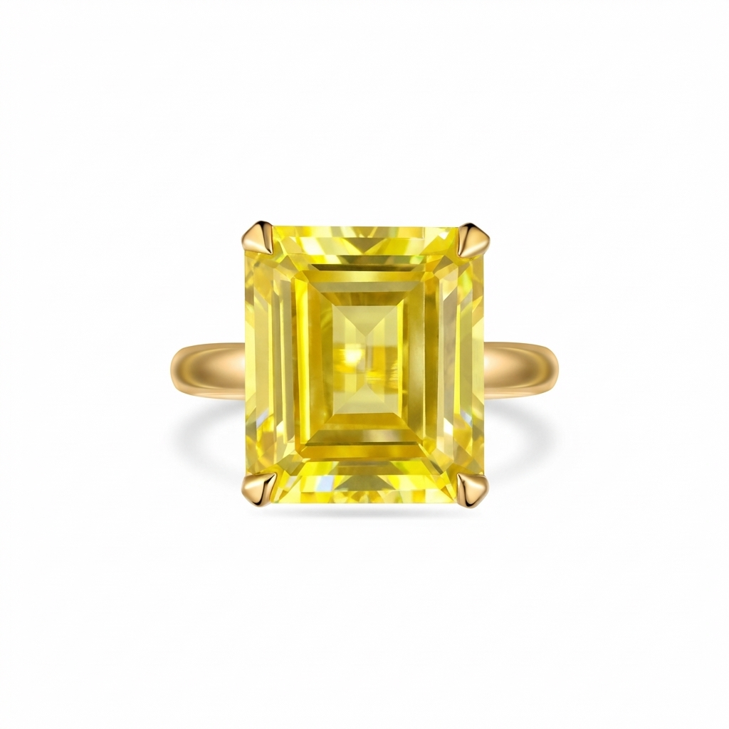 Nexus Bold Solitaire Ring – Yellow Sapphire