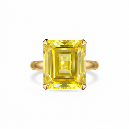 Nexus Bold Solitaire Ring – Yellow Sapphire