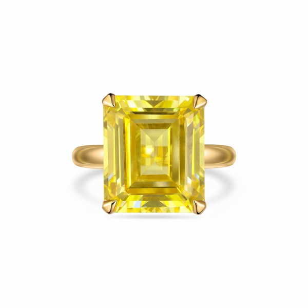 Nexus Bold Solitaire Ring – Yellow Sapphire