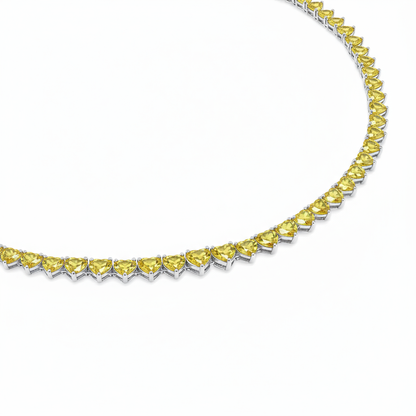 Amore Tennis Necklace – Yellow Sapphire