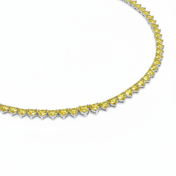Amore Tennis Necklace – Yellow Sapphire