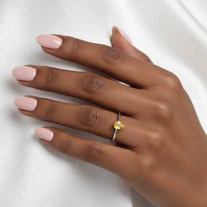 Nova Solitaire Ring – Yellow Sapphire