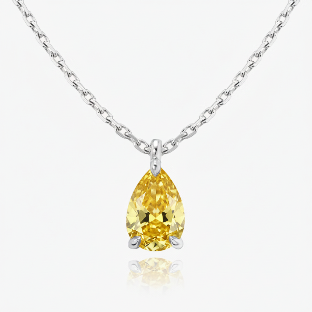 Nova Solitaire Necklace – Yellow Sapphire