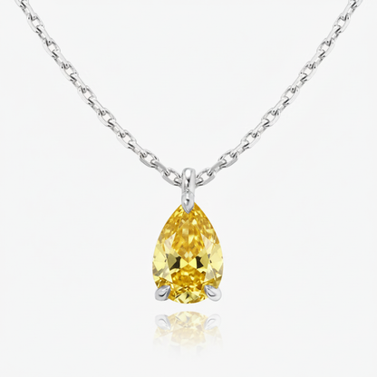 Nova Solitaire Necklace – Yellow Sapphire