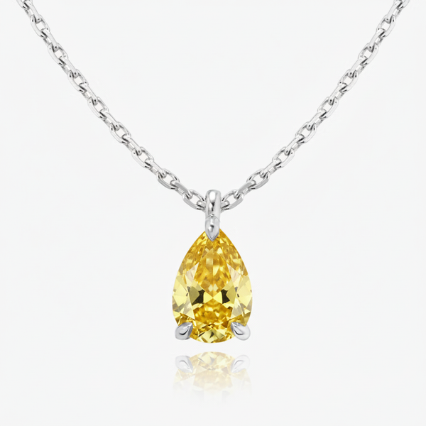 Nova Solitaire Necklace – Yellow Sapphire