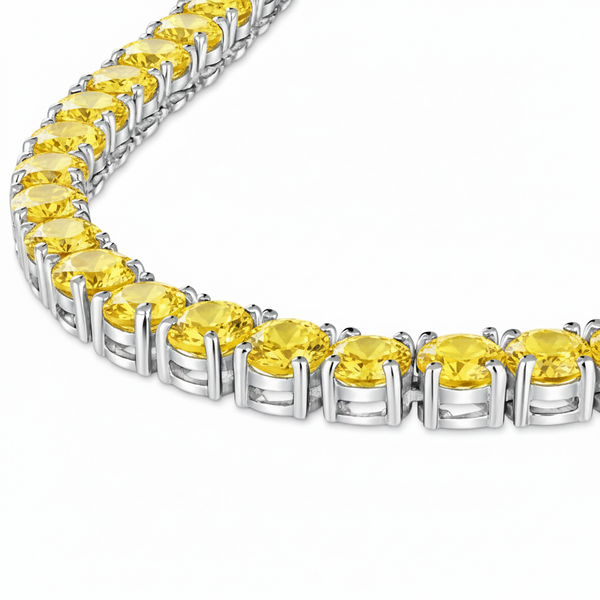 Juno Maxi Tennis Necklace – Yellow Sapphire