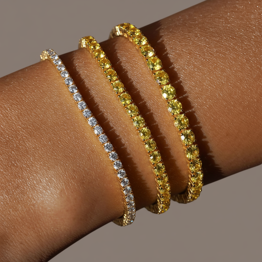 Juno Midi Tennis Bracelet – Yellow Sapphire