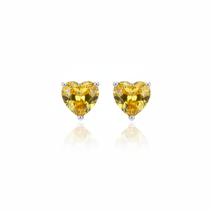 Amore Stud Earrings – Yellow Sapphire