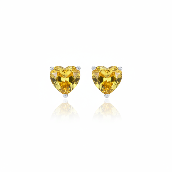 Amore Stud Earrings – Yellow Sapphire