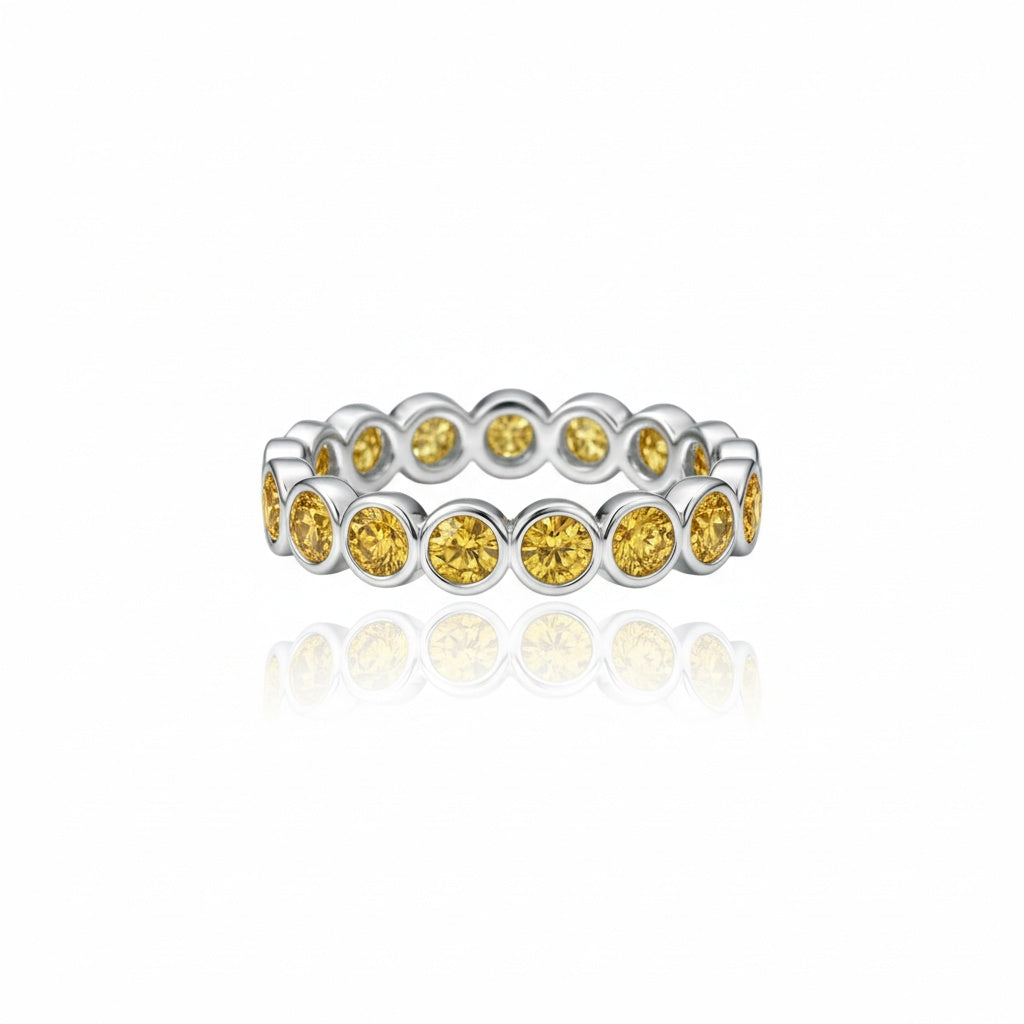 Forma Eternity Ring – Yellow Sapphire