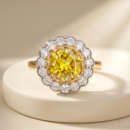 Juno Daisy Ring – Yellow Sapphire