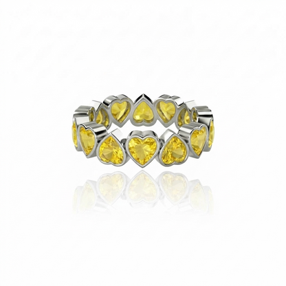Amore Frame Eternity Ring – Yellow Sapphire