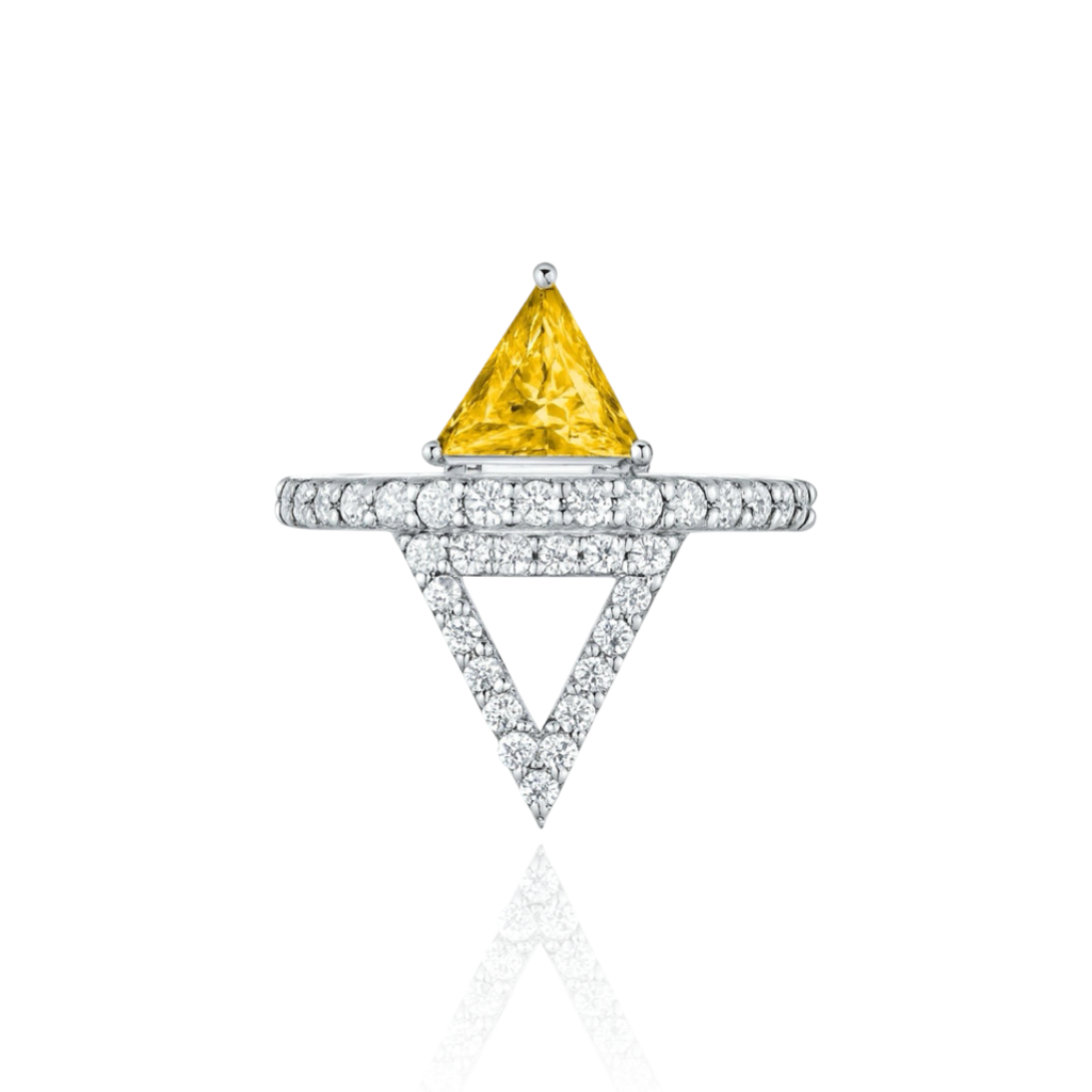 Aria Delta Ring – Yellow Sapphire