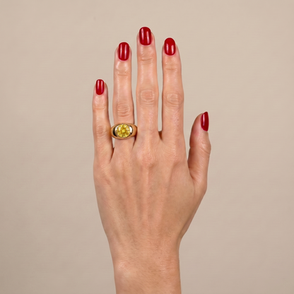 Juno Grand Dome Ring – Yellow Sapphire