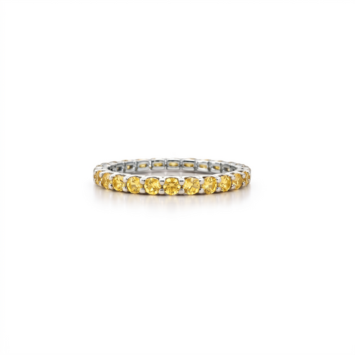 Linea Midi Ring – Yellow Sapphire