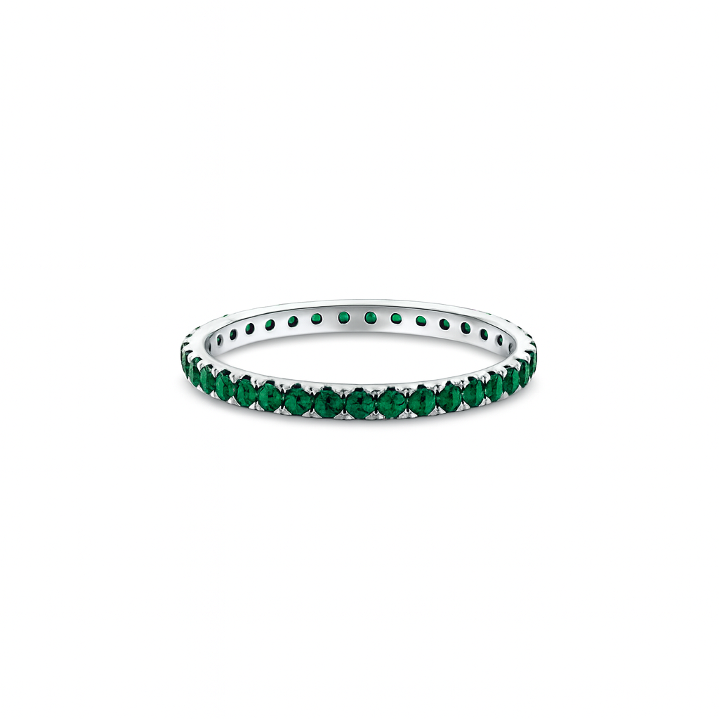 Linea Mini Ring – Zambian Green Emerald