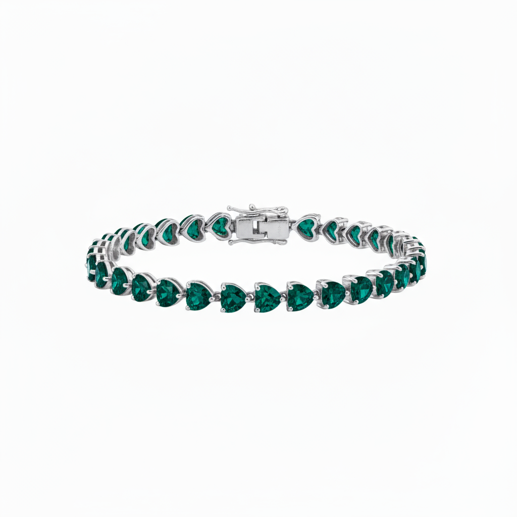 Amore Tennis Bracelet – Zambian Green Emerald