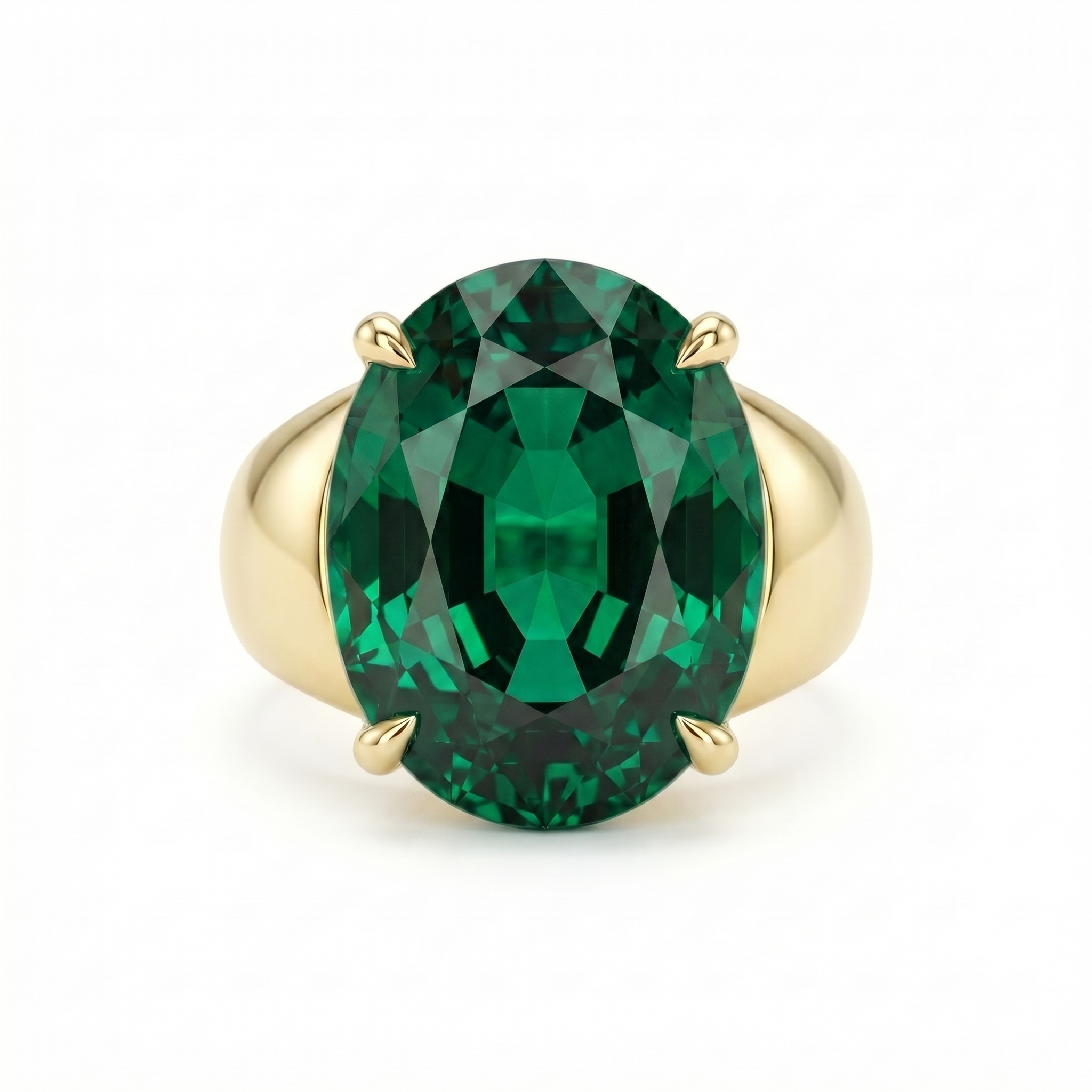 Velara Signet Ring – Zambian Green Emerald