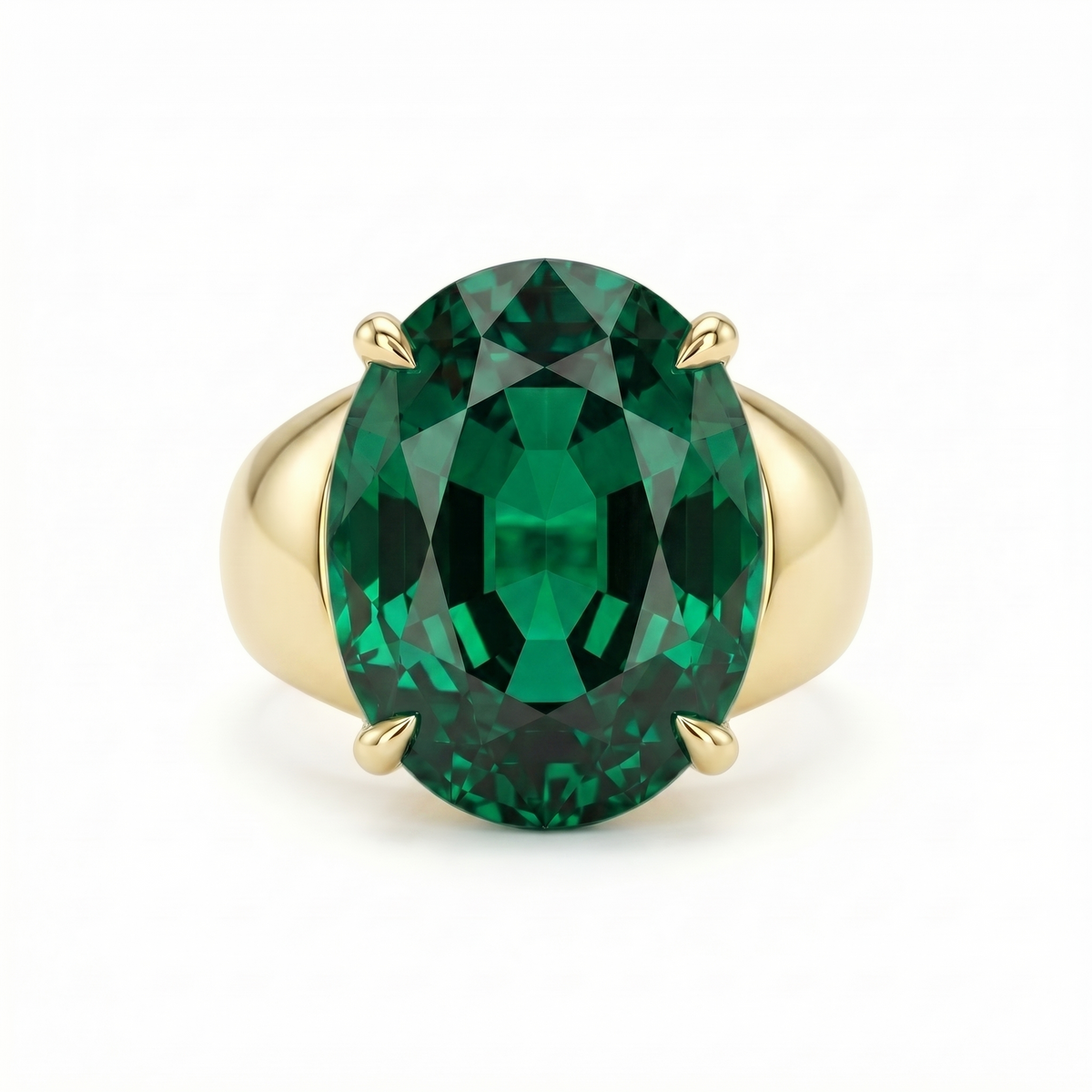 Velara Signet Ring – Zambian Green Emerald