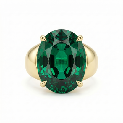 Velara Signet Ring – Zambian Green Emerald