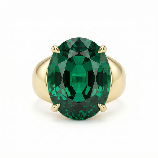 Velara Signet Ring – Zambian Green Emerald