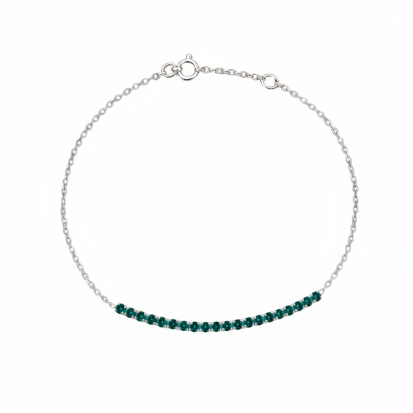 Juno Half Tennis Bracelet – Zambian Green Emerald
