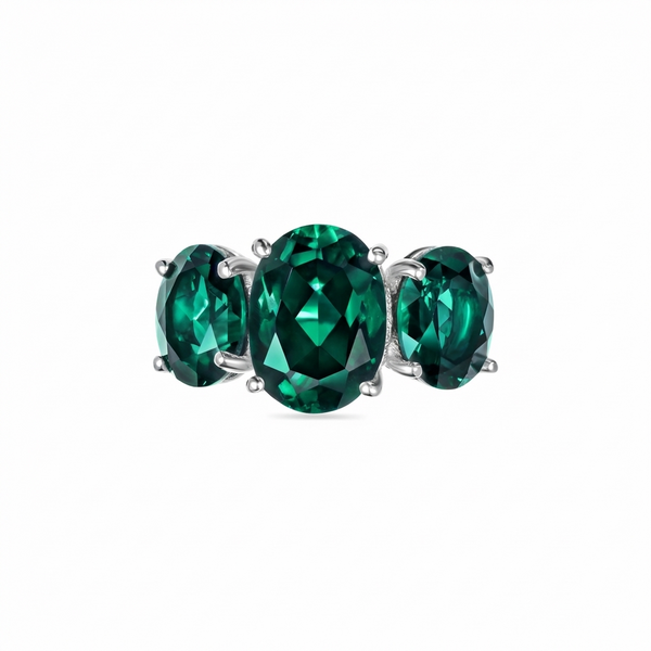 Velara Grand Trilogy Ring – Zambian Green Emerald