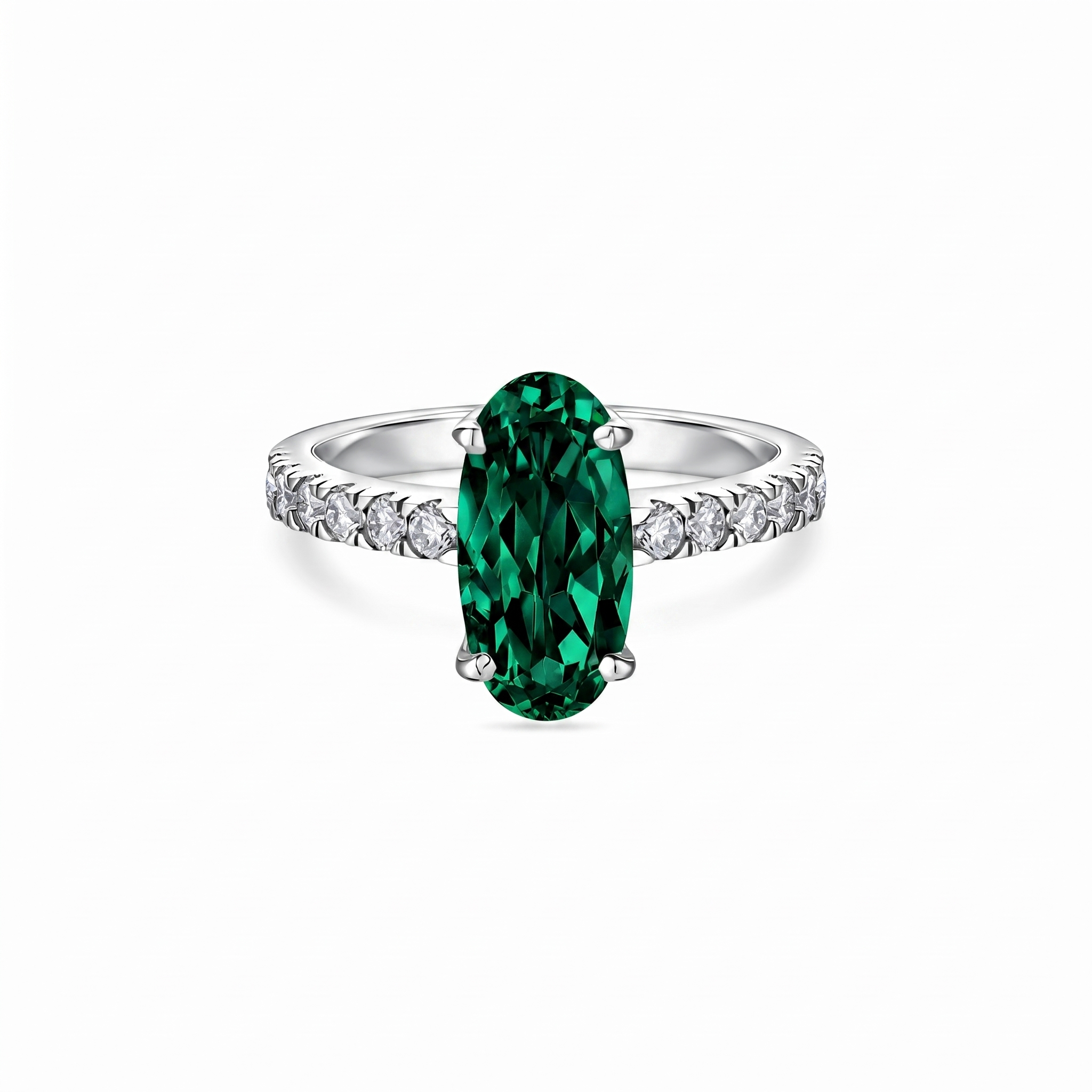 Velara Axis Ring – Zambian Green Emerald